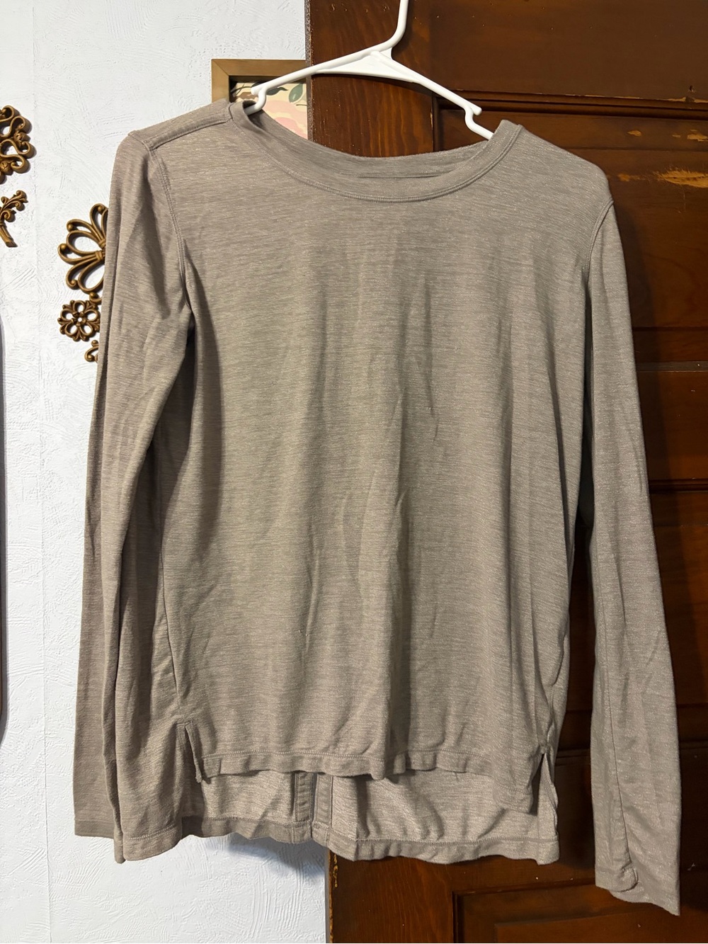 Athleta Long-Sleeve Tee in Taupe